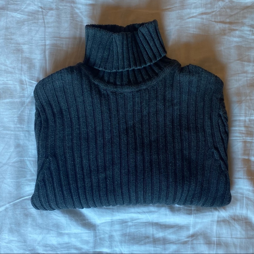 Gray Turtleneck Sweater